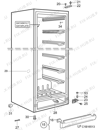 Взрыв-схема холодильника Zanussi ZV255RM - Схема узла C10 Cabinet